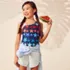 Girls Chlorine Resistant One Shoulder One Piece Swimsuit, alternative image