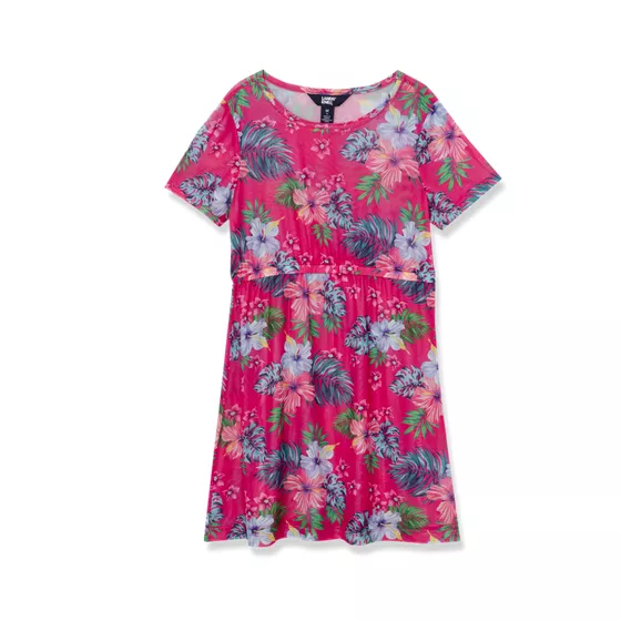 Girls Short Sleeve Mesh Cover Up - primary