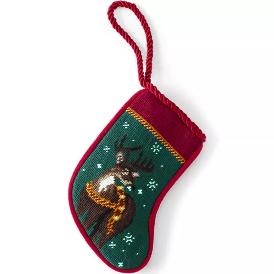 Mini Needlepoint Christmas Stocking - primary