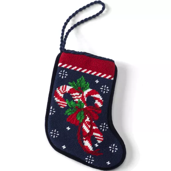 Mini Needlepoint Christmas Stocking - primary