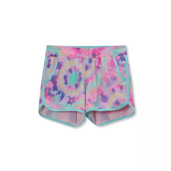 Girls Chlorine Resistant Stretch Woven Swimsuit Shorts - primary