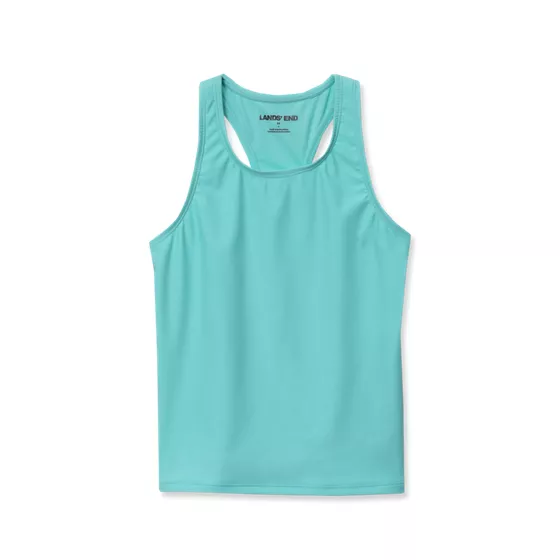 Girls Slim Racer Back Tankini Swim Top - primary