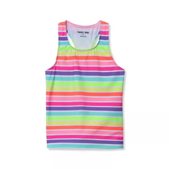 Girls Racer Back Tankini Swim Top - primary