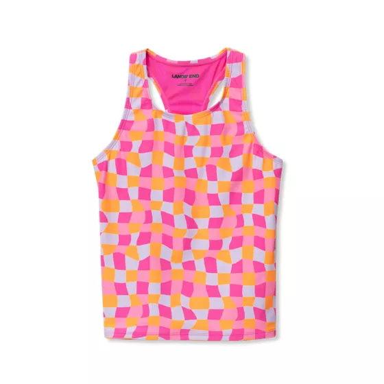 Girls Racer Back Tankini Swim Top - primary