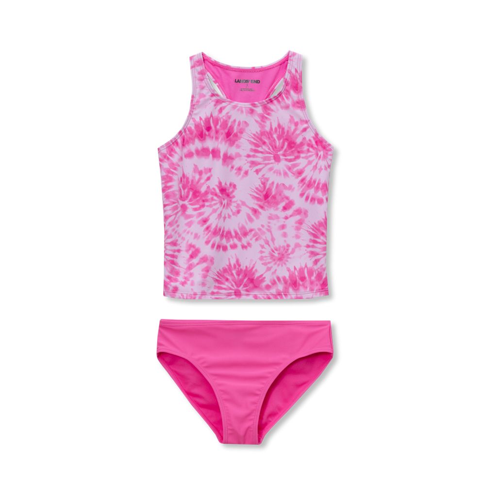 Girls Chlorine Resistant Tankini Swim Set | Lands' End
