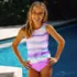 Girls Chlorine Resistant Tankini Swim Set, alternative image