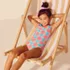 Girls Chlorine Resistant Tie Shoulder One Piece Swimsuit, alternative image