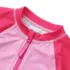 Girls Short Sleeve One Piece Half Zip Swimsuit, alternative image