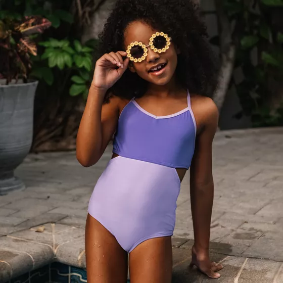 Girls X-Back One Piece Swimsuit - primary