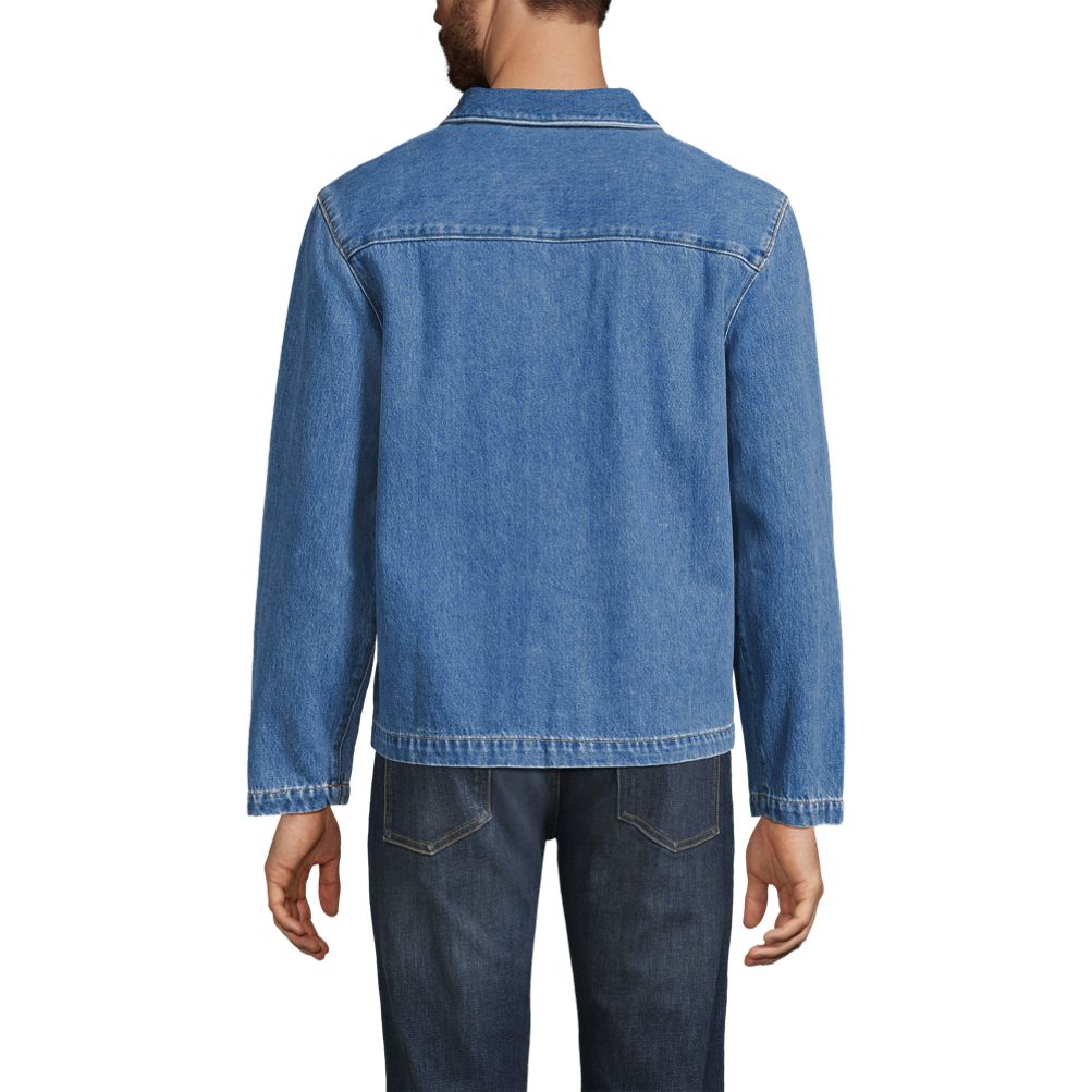 Men's Lightweight Denim Full Zip Jacket | Lands' End