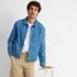 Men's Lightweight Denim Full Zip Jacket, alternative image
