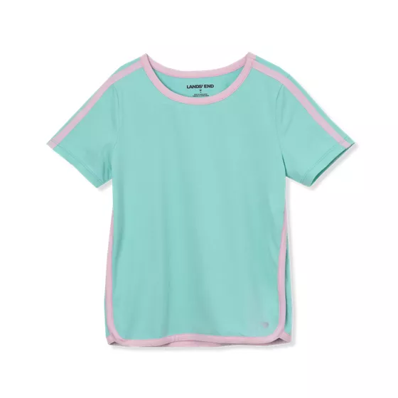 Girls Short Sleeve Active Curved Hem Tee - primary