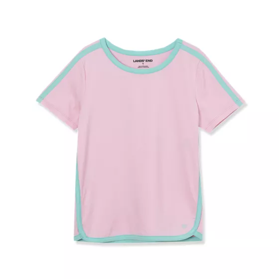 Girls Short Sleeve Active Curved Hem Tee - primary
