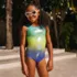 Girls Chlorine Resistant One Piece Swimsuit, alternative image