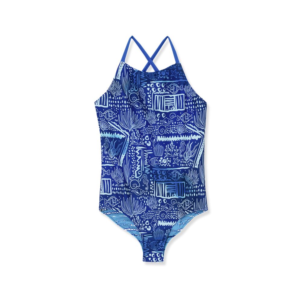 Girls Chlorine Resistant Reversible One Piece Swimsuit | Lands' End