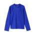 Girls Chorine Resistant Long Sleeve Mock Neck Rash Guard, alternative image