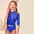 Girls Chorine Resistant Long Sleeve Mock Neck Rash Guard, alternative image
