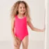 Girls Chlorine Resistant Racerback One Piece Swimsuit, alternative image