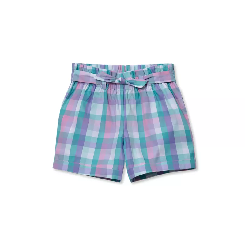 Girls Belted Woven Pull On Shorts, alternative image