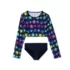 Girls Long Sleeve Top Bikini Set Swimsuit, alternative image