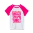 Girls UPF 50 Short Sleeve Crew Neck Swim Rash Guard, alternative image