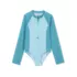 Girls Long Sleeve One Piece Half Zip Swimsuit, alternative image
