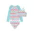 Girls Chlorine Resistant Rash Guard Bikini Swimsuit Set, alternative image