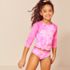 Girls Chlorine Resistant Rash Guard Bikini Swimsuit Set, alternative image