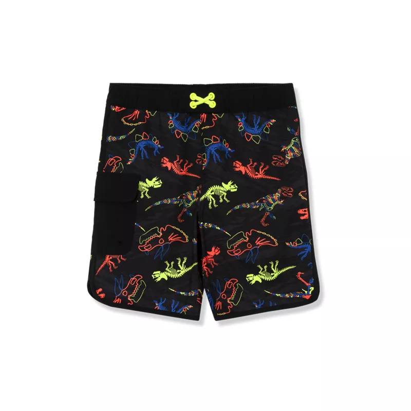 Boys Chlorine Resistant Cargo Hydroliner Long Board Shorts, alternative image
