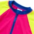 Girls Chlorine Resistant Long Sleeve Zip Front Rash Guard, alternative image