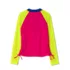 Girls Chlorine Resistant Long Sleeve Zip Front Rash Guard, alternative image
