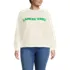 Women's Plus Size Drifter Jacquard Crew Neck Sweater, Front