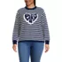 Women's Plus Size Drifter Jacquard Crew Neck Sweater, Front