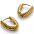 Water-Resistant Twisted Small Hoop Earrings, alternative image