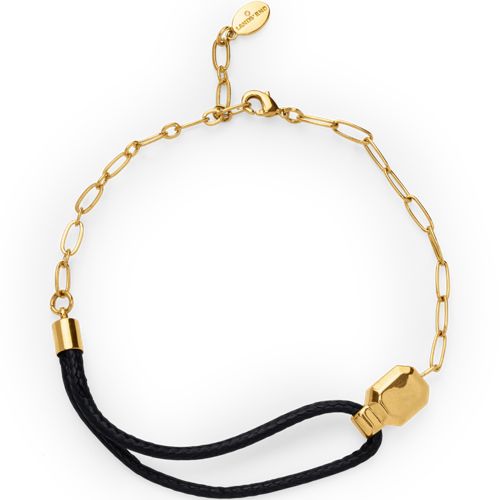 Mixed Cord Metal Link Bracelet