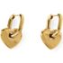 Water-Resistant Heart Hoop Earrings, alternative image