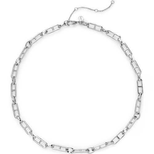 Water-Resistant Link Necklace - Lands End - Gray 36$