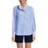 Women's Poplin Ruffle Button Front Shirt, Front