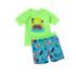 Toddlers Chlorine Resistant Short Sleeve Rashguard Swim Set, alternative image