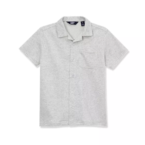 Boys Terry Knit Button Down Shirt - primary