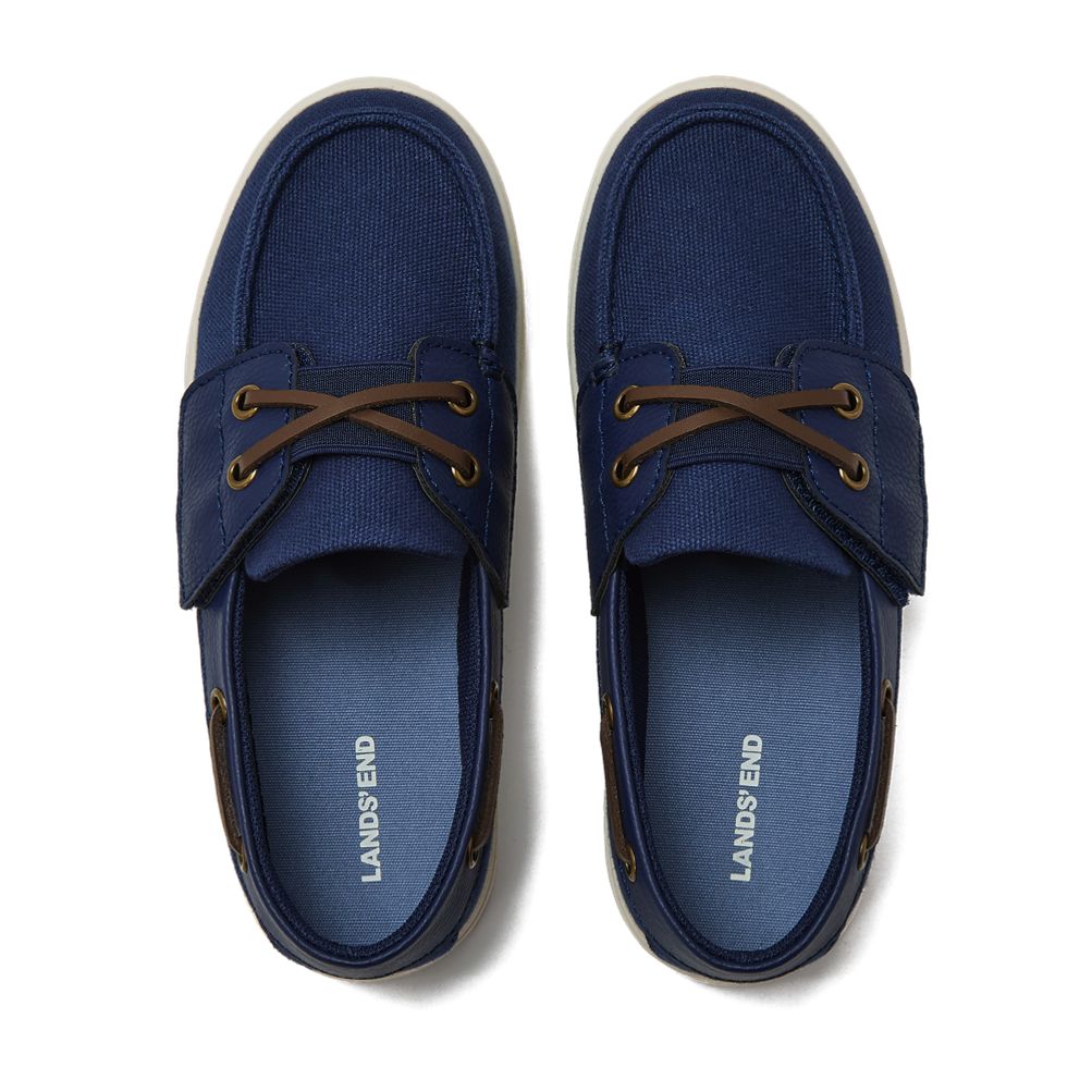 Kids Canvas Easy On Boat Shoes | Lands' End