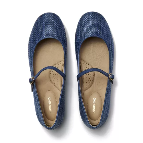 Women's Classic Raffia Mary Jane Flats, alternative image