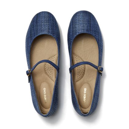 Women's Classic Raffia Mary Jane Flats - image 1