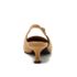 Women's Leather Slingback Cap Toe Kitten Heels, alternative image