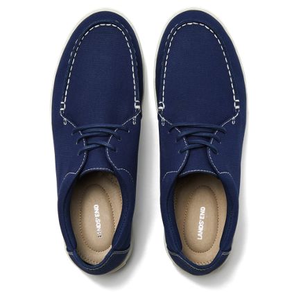 Men's Moc Toe Canvas Lace Up Sneakers - image 1