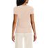 Womens Short Sleeve Tugless Double Layer Crew Neck Knit Top, Back