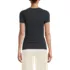 Womens Short Sleeve Tugless Double Layer Crew Neck Knit Top, Back