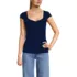 Women's Cap Sleeve Tugless Double Layer Sweetheart Knit Top, Front