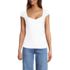 Women's Cap Sleeve Tugless Double Layer Sweetheart Knit Top, Front