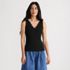 Women's Tugless Double Layer Lace V-Neck Tank Top, Front